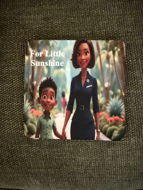 Full Color 4" Square Coaster - For Little Sunshine