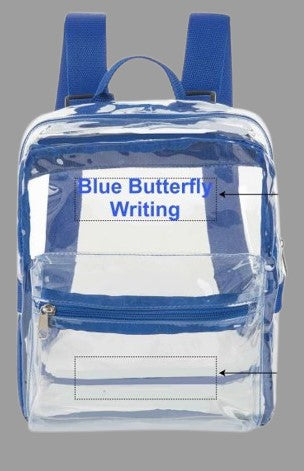 Mini Clear PVC Transparent Backpack with Front Accessory Pocket BCB14291